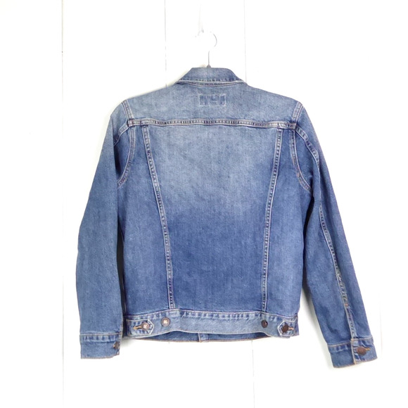 Lucky Brand Jacket Womens SZ S Denim Jean Tomboy Trucker Distressed Classic - Picture 12 of 13